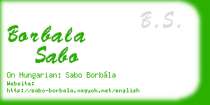 borbala sabo business card